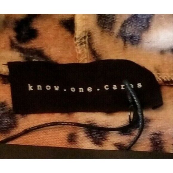 know.one.cares Womens Hoodie Size Small Multicolor Fleece Animal Print - Picture 6 of 6